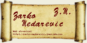 Žarko Medarević vizit kartica